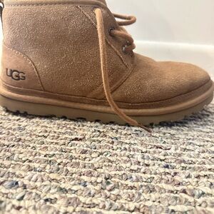 UGG Tan Lace-Up Boots